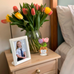 Handmade Crochet Tulip Mum Gift with Sweet Message – “I Always Need You Mum” - Image 5