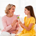 Handmade Crochet Tulip Mum Gift with Sweet Message – “I Always Need You Mum” - Image 3