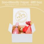 10pcs Gift Boxes Paper Gift Boxes with Lids for Gifts, Crafts, Cupcake Packaging Boxes Easy to Assemble Boxes 20 x 20 x 10 cm White - Image 2