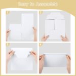 10pcs Gift Boxes Paper Gift Boxes with Lids for Gifts, Crafts, Cupcake Packaging Boxes Easy to Assemble Boxes 20 x 20 x 10 cm White - Image 5