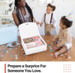 15Pcs Gift Boxes with Lids, 25CM x 20CM x 10CM White Kraft Paper Gift Box Bridesmaid Proposal Box with Blue Ribbon for Wedding Birthday Christmas Party Packaging Present - Image 4